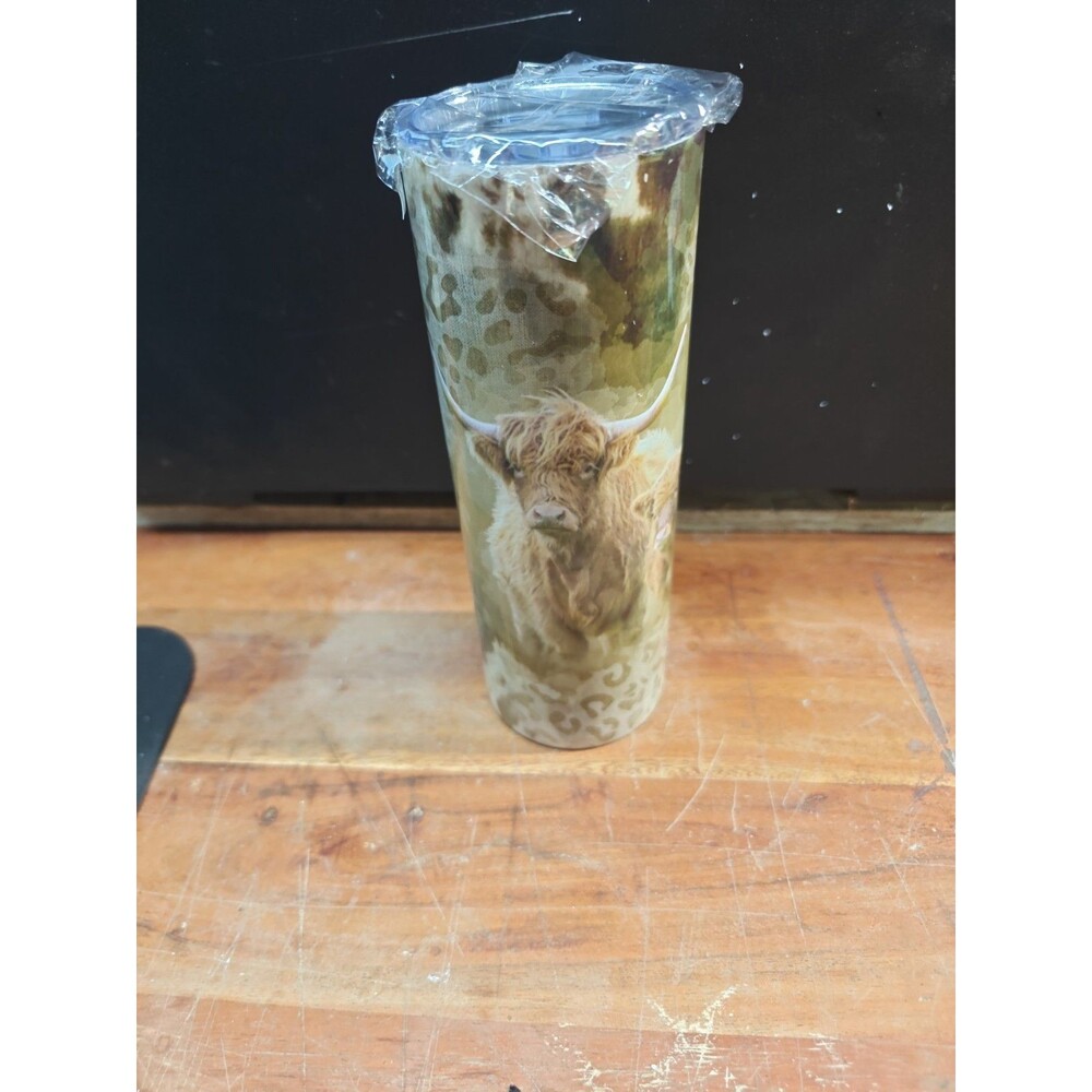 Subliminated Highland Cow Bull 20 Oz Mug Cup Brand New Top